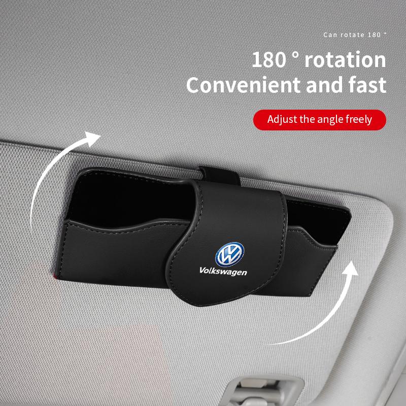 For VW Volkswagen Jetta MK5 Golf Sun Visor Sunglasses Storage Box Car Interior Accessories For Volkswagen T-ROC R Polo Beetle Ti