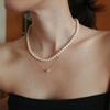 [Modernlike] 14K Gf Silver Ball Mini Pearl Necklace Codi Layered Pendant