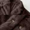 Women's Fashionable Warm Long Sleeve  Solid Color Furry Collar Coat