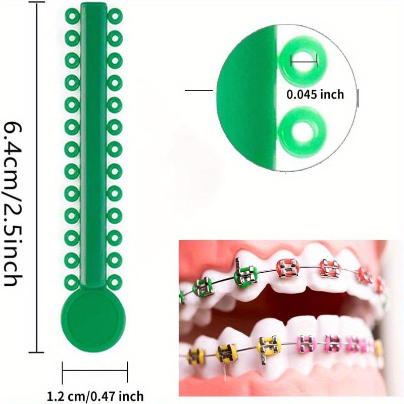 40 шт. лигатурные стяжки для брекетов — разноцветные стоматологические ортодонтические лигатурные стяжки для брекетов — эластичные резиновые ленты с уплотнительным кольцом