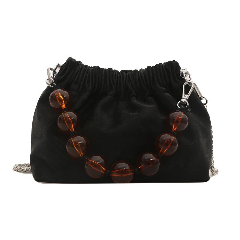 Модная нежная плиссированная сумка с бусинами в иностранном стиле, весенне-летняя универсальная сумка-мессенджер, женская сумка Tide