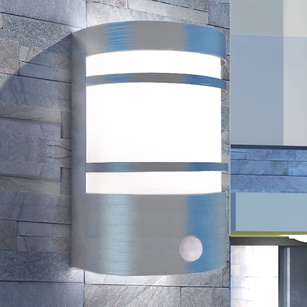 Outdoor Wall Lamp with Sensor Stainless Steel