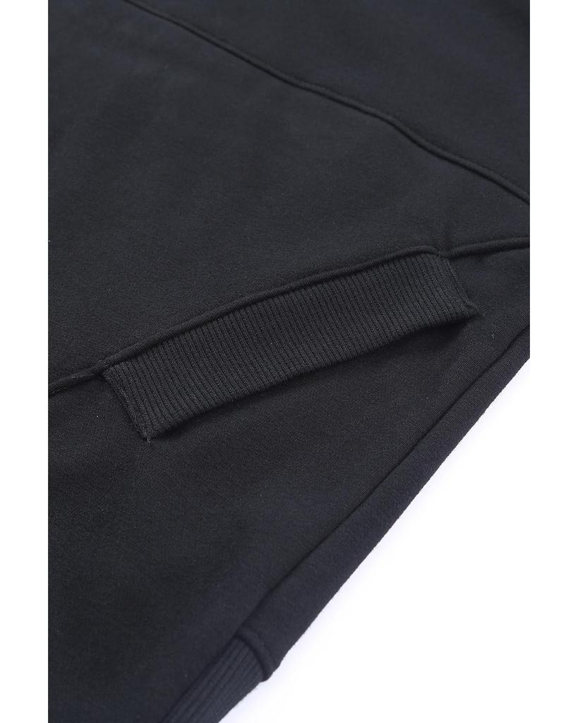 Azura Exchange Batwing Sleeve Hoodie with Pocketed Henley