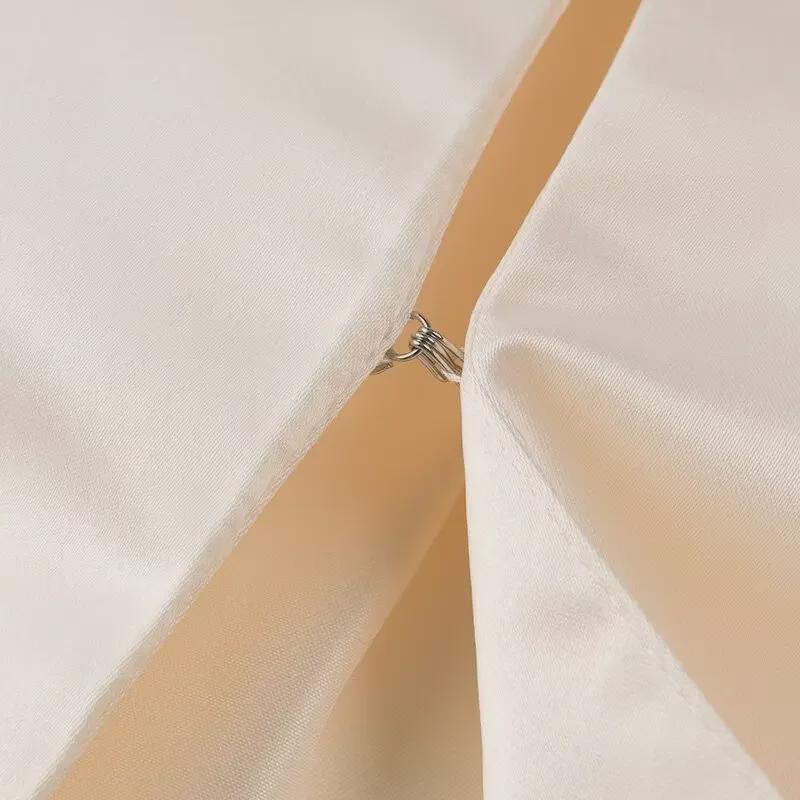 «Женский атласный топ свободного кроя с рукавами-фонариками из Европы и Америки 2024 года»