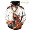 Spring Autumn Cool Girl Street Style Loose Hoodie 3D Printing Anime Theme Hoodie Tokisaki Kuangsan Print Hoodie