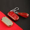 Подходящий чехол для ключа с золотой окантовкой для Jeep Compass, Cherokee, Renegade, Grand Cherokee и Dodge