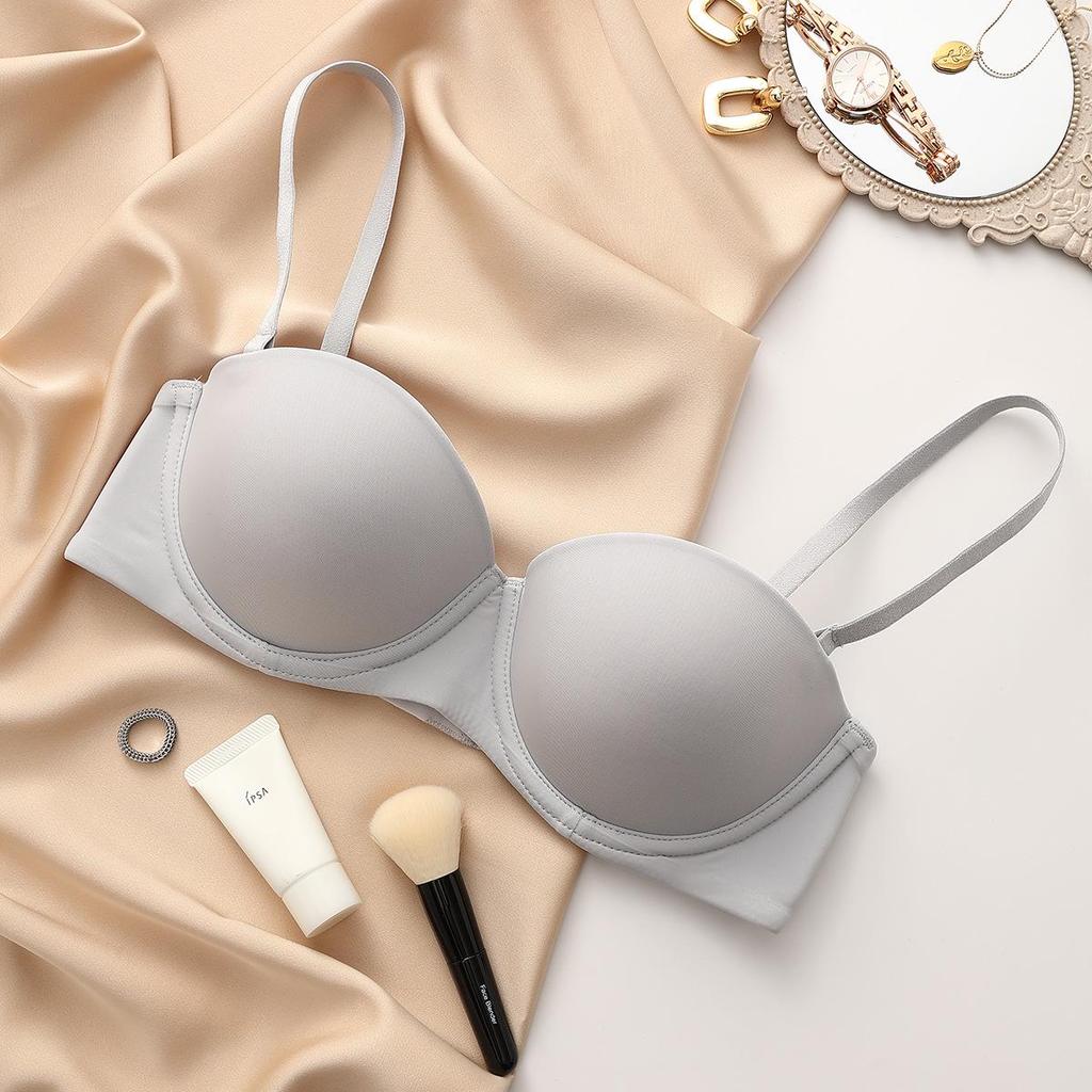 Женский бесшовный бюстгальтер без бретелей: Сексуальный, Гладкий, Регулируемый, Мягкая косточка, Дизайн полукубка для маленькой груди.