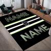 Custom Name Mönchengladbach Flannel Pattern Square Carpet,Area Rug,Carpet Rug for Living Room Bedroom Sofa Playroom Decor,Non-slip Floor Mat