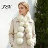 Fashionable Winter Neck Accessory Women Faux Fur Scarf, Warmer with Magnetic Buckle, Soft Fluffy Elegant Draping Design Plush Long Collar for