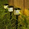 2pack Solar Lawn Lights Outdoor Waterproof Courtyard Landscape Lights Garden Villa Courtyard Decorative Floor Mounted Warm Lights