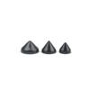 ABS Conical Studs Punk Rivets for Shoes Garment Decoration 6.5x5.2mm, 8x6.2mm 10x6mm