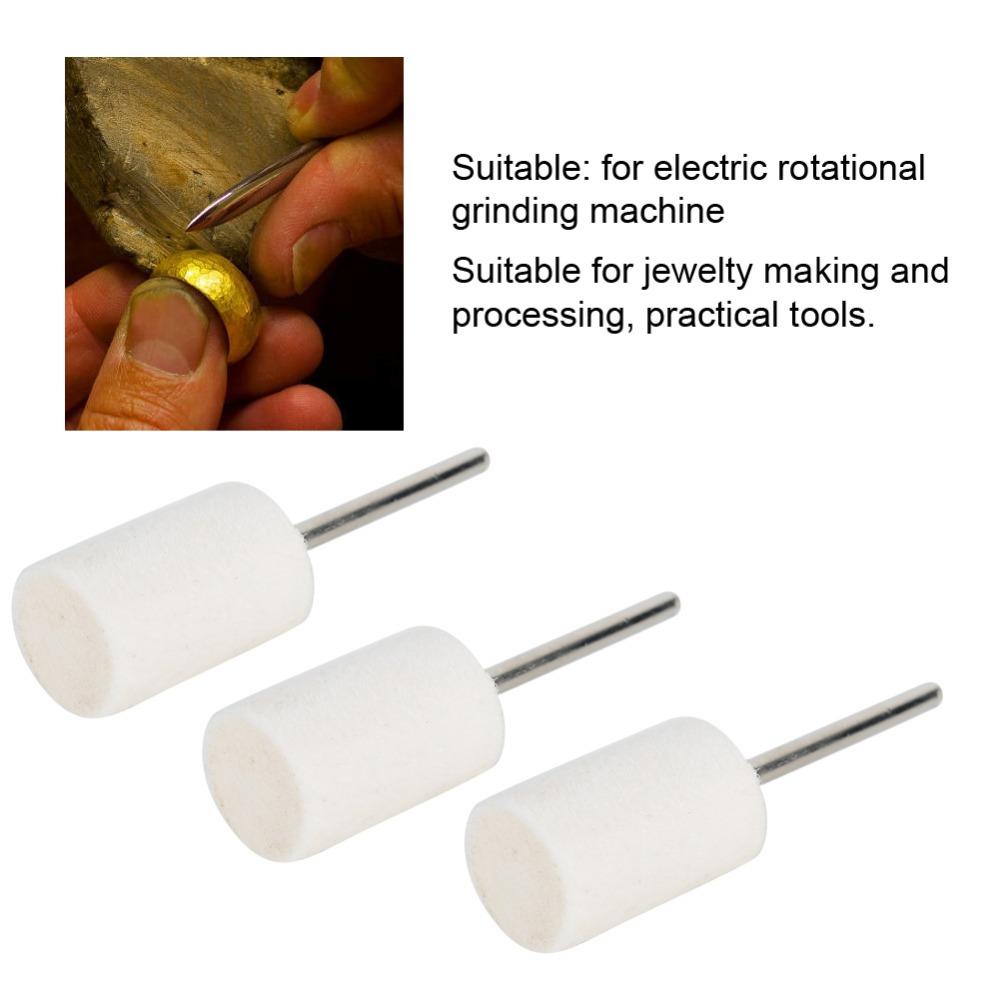 20pcs Cylinder Shape Wool Polishing Wheel 2.35mm Shank Polishing Tool Buffing Wheel Jewelry Making