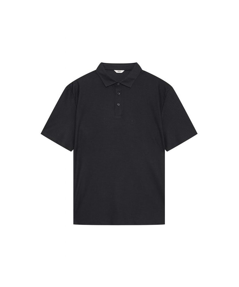 NOTIG Cool Mesh Stretch Short Sleeve Polo Shirt Gray_Oms1T1Ts113G1