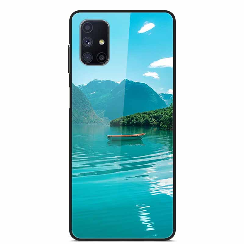 Стеклянная задняя крышка для Samsung Galaxy M51 M31 Чехол Жесткий чехол из закаленного стекла для Samsung A71 A51 Чехол A 51 71 M 51 31 Funda Coque