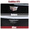 AABHV1 2PCS New Alloy Car Front Grille Emblem Rear Trunk Badge Stickers Decals for Cadillac XT5 2016-2025 Auto Modification Accessories