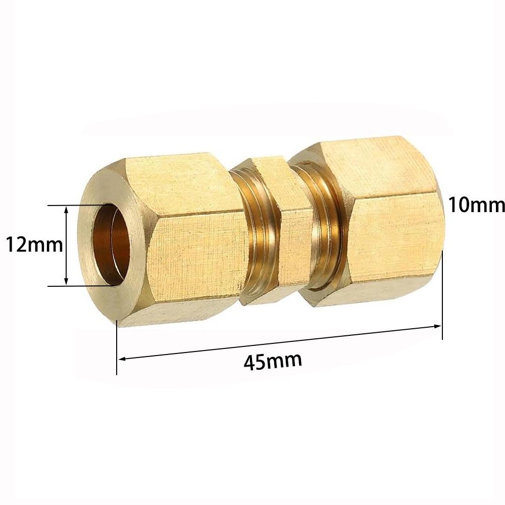 Латунный Латунный Компрессионный Фитинг 4 5 6 8 10 12 16мм 1/8" 3/16" 1/4" 5/16" 3/8" 1/2" Латунный Фитинг для Трубы Соединитель для Трубки