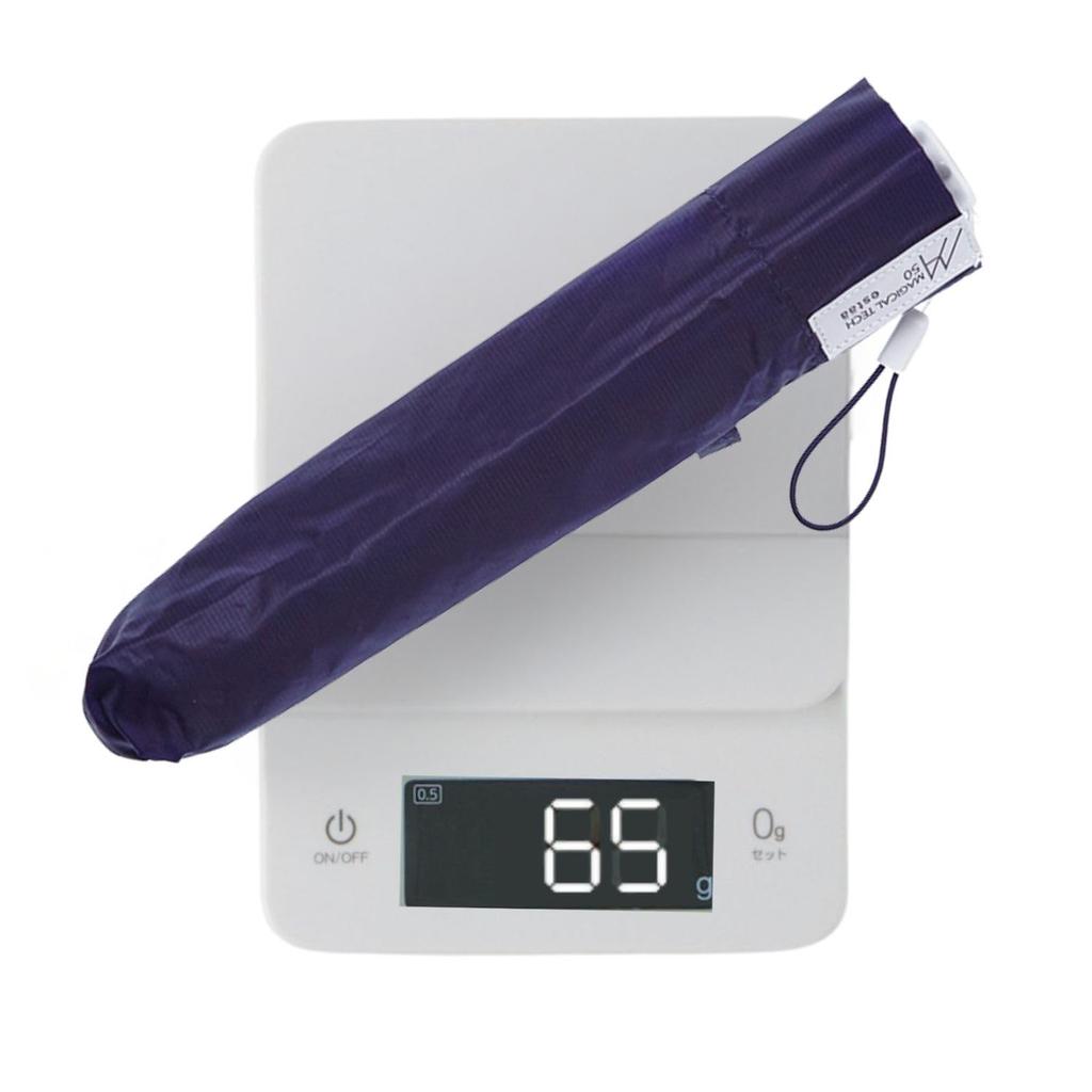 Magical Tech Ultra Lightweight 65g Folding Hand Easy Opening and Rain Diameter 50cm Navy Blue Umbrella, Opening, Closing, Umbrella, Plain, 80cm,