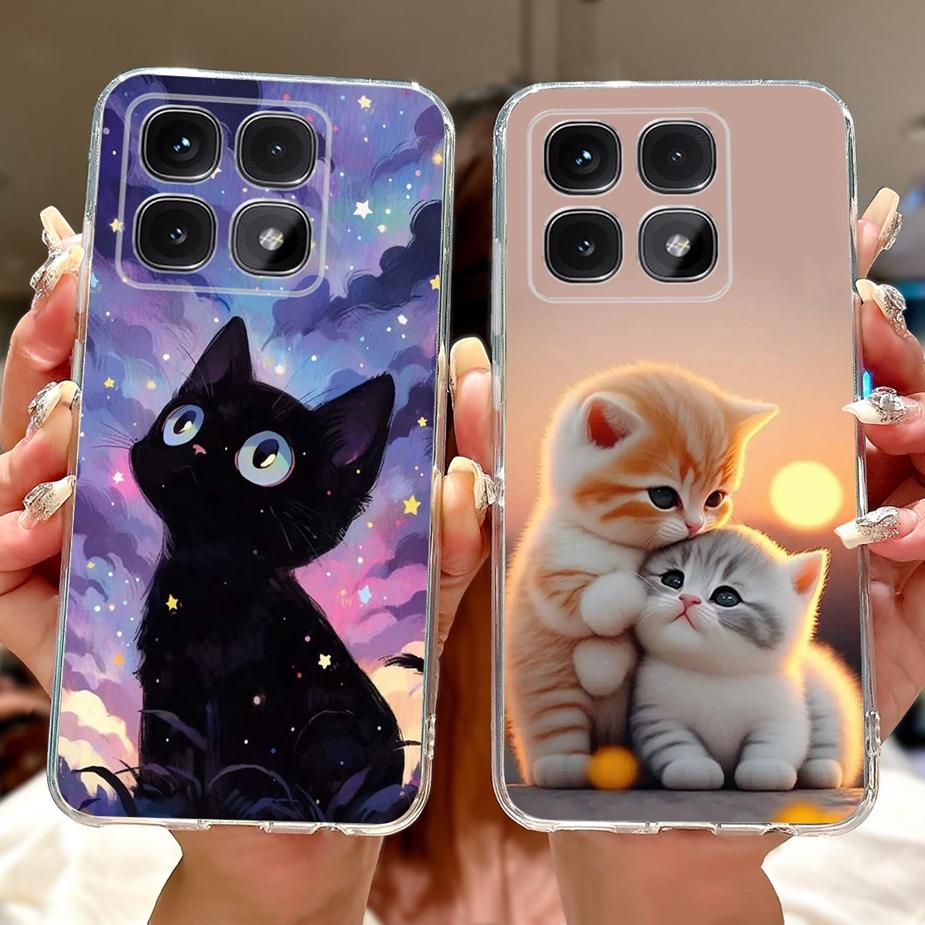For Xiaomi Mi 14T Pro Case Cute Cat Fashion Painted Cover Soft Silicone Phone Case For Xiaomi 14T Pro Mi14T 5G Back Cover Bumper