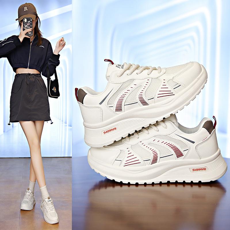 Ins Korean Version of Mesh Dad Shoes for Women 2025 Spring New Breathable Female Students Sports Heightening Casual Shoes Q187