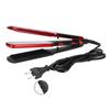 Flat Hair Straightener 2 In 1 Ceramic Plated Corrugated  Key Switch Hair Crimper 100‑240V