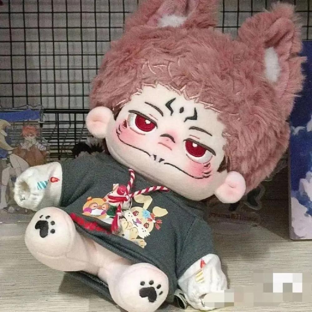 Плюшевая игрушка 20 см Аниме Jujutsu Kaisen Рёмен Сукуна Мультяшная плюшевая кукла Игрушка Catboy Переодевание Хлопок Подарок Для Детей Взрослых Коллекционная