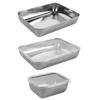 with Plastic Cover Stainless Steel Food Storage Box Rustproof Food Container  Sausage