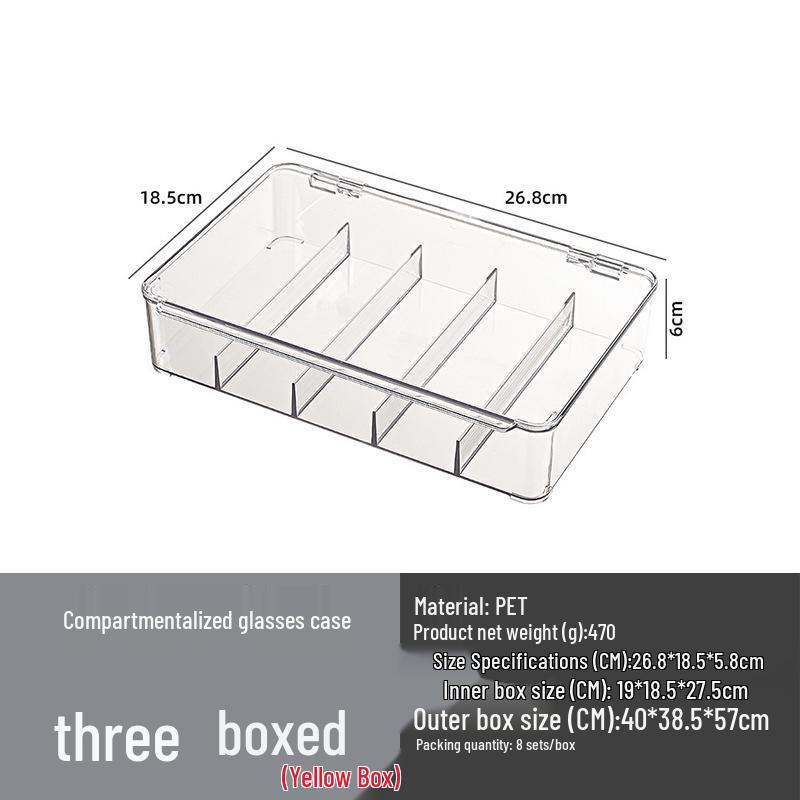 Акриловый бокс для хранения солнцезащитных очков для трансграничной торговли: Многослойный настольный выставочный шкаф с выдвижными ящиками, пылезащитная полка