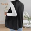 Women Vest Sleeveless Single Button Western Style Slim Fit Cardigan Suit Coat Pure Color Deep V Neck Formal Business Style Lady Waistcoat