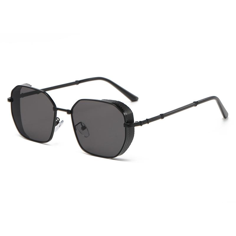 New retro polygonal metal baffle sunglasses European and American trendy men's and women's sunglasses sunglasses R