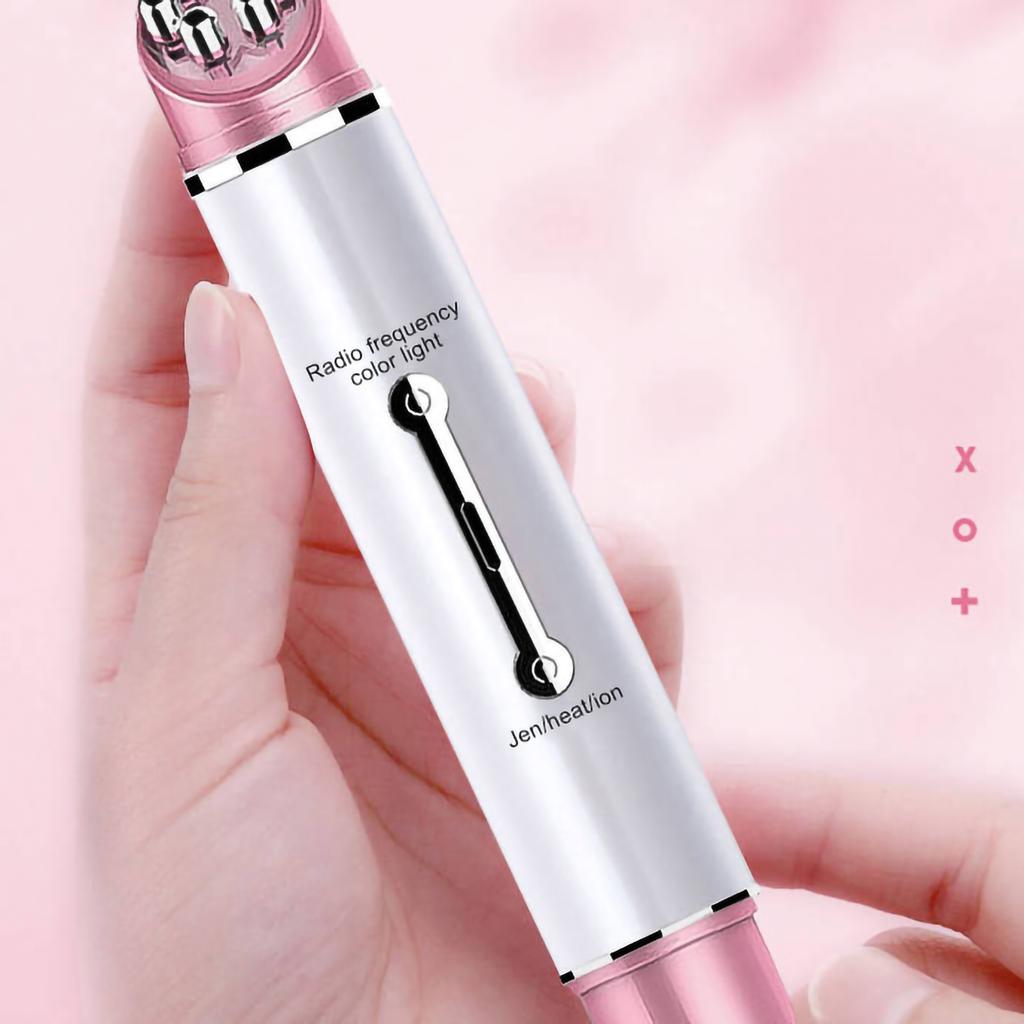 Heating RF Eye Massager Wrinkles Removal Vibration Eye Beauty Treatment Instrument for Home White