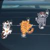 Автомобильная наклейка с котом, автомобильная наклейка с котом - Наклейки с царапинами лазающего кота - 3 шт.