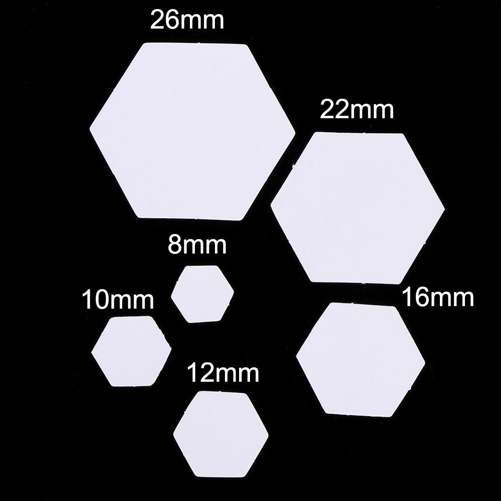 100PCS Sewing Accessories DIY Handmade Garment Fabric Quilting Patchwork Paper Hexagon Templates