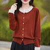 Women's Cashmere Sweater 50% Silk 50% Wool Autumn and Winter Cashmere Cardigan Soft and Warm