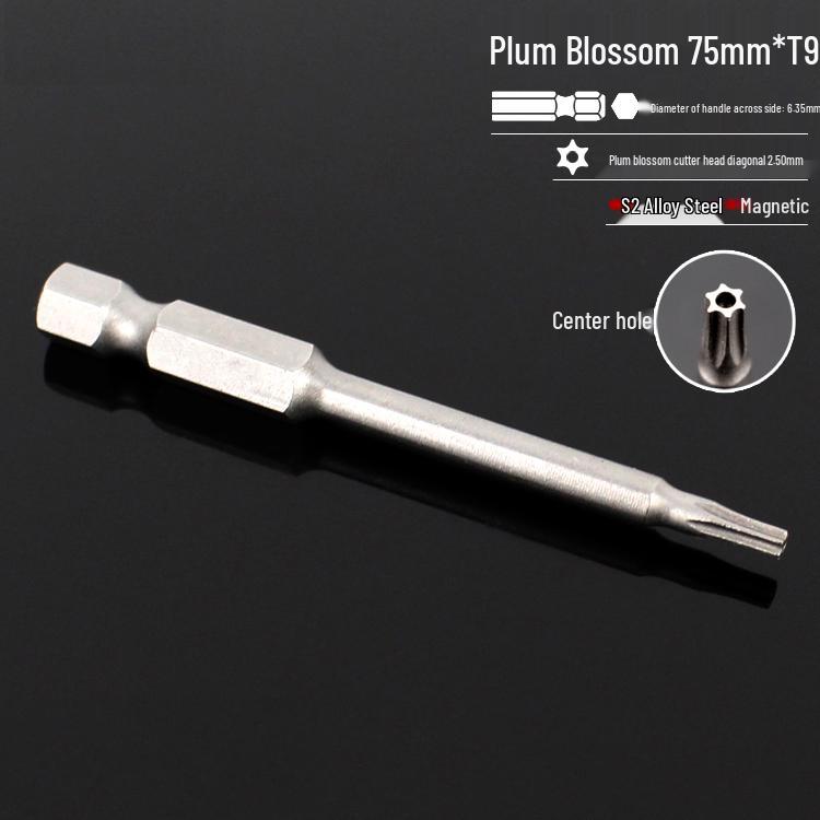 Магнитная 50-мм отвертка-звездочка и набор шестигранных бит для электродрелей