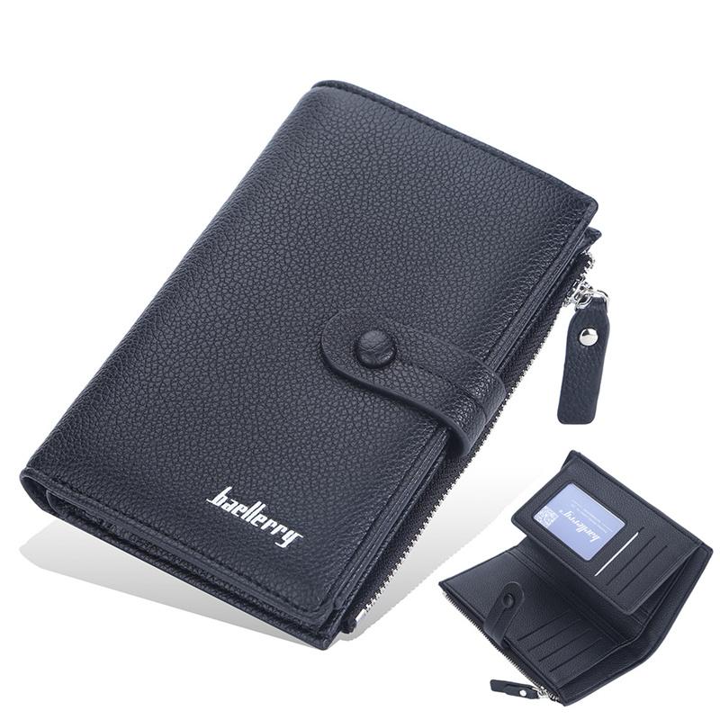 Baellerry Men Women Fashion Card Holder Wallets Casual Design PU Leather Purse Hasp Coin Purses Wallet