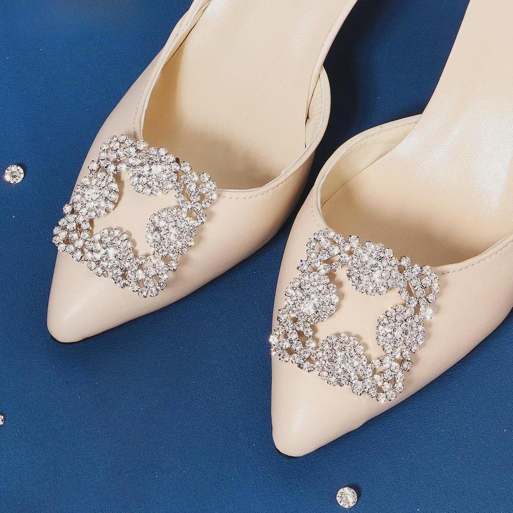 Versatile European & American Sunflower Rhinestone Bridal Shoe Clips