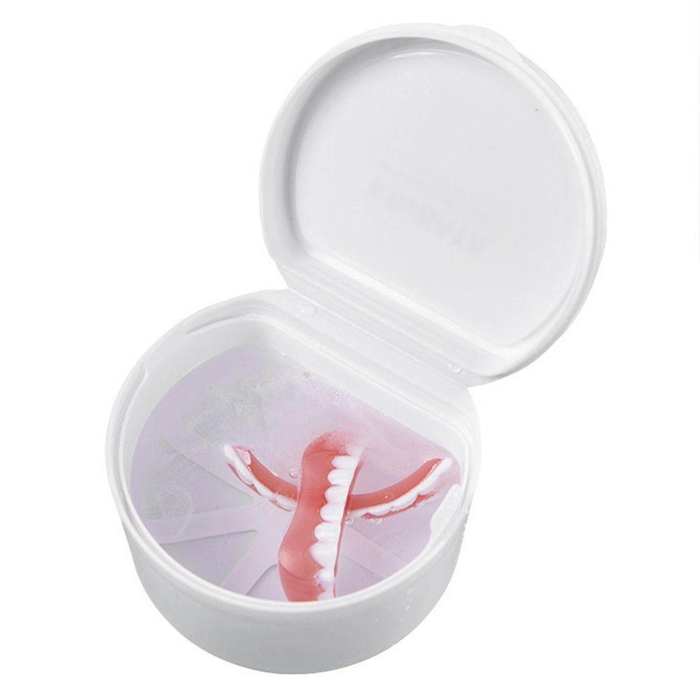 Портативный лоток для протезов, пластиковые брекеты, ортодонтический чехол, коробки для ложных протезов для женщин и мужчин