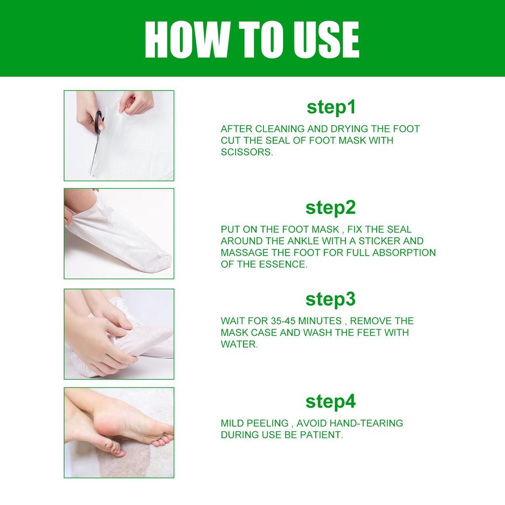 EELHOE Маска для ног с алоэ вера: Увлажняющая, против трещин, отшелушивающая и смягчающая кожу маска для ног