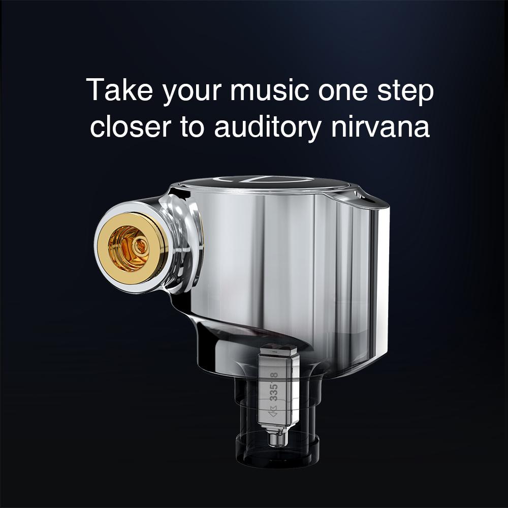 TRN TA1 Наушники-вкладыши 1BA + 1DD Двойной гибридный драйвер HIFI Наушники Металлические наушники-вкладыши с