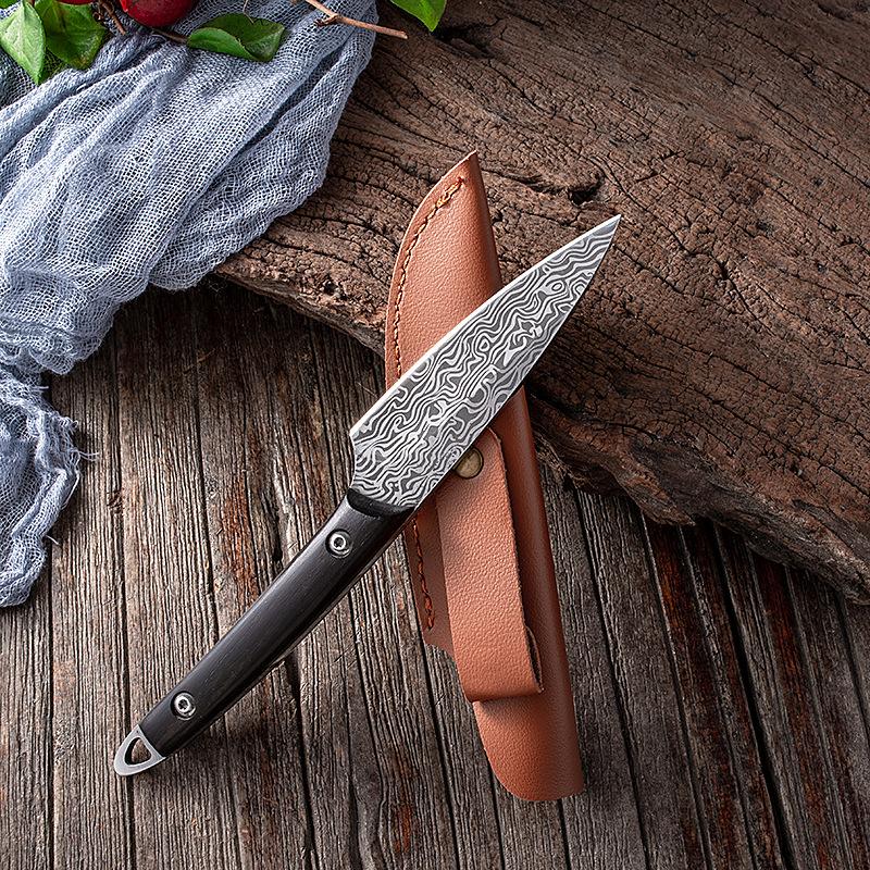 Kitchen Knife Damascus Pattern Imitate Chef Meat Cleaver Fruit Paring Knife