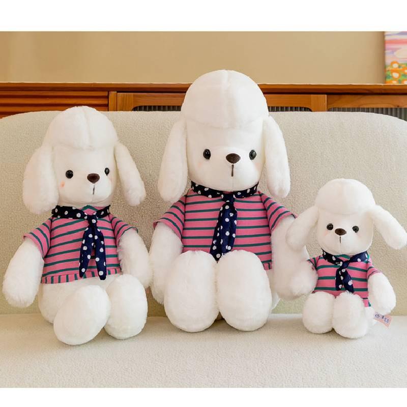 Adorable Plush Dog Toy With Scarf Charming Stuffed Animal For Kids Home Decor