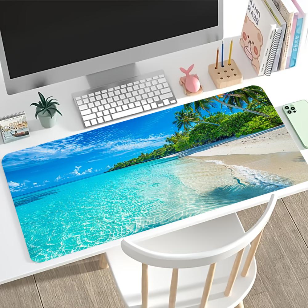 Ocean Beach Landscape Large Extended Gaming Mouse Pad NonSlip Desk Mat For Gamer Office Computer Laptop Keyboard Mousepad