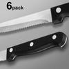Steak Knives Set Cutlery Set 4/6/8/16 Pcs Full Tang Stainless Steel Sharp Serrated Dinner Knives Dishwasher Safe for Meat Bread