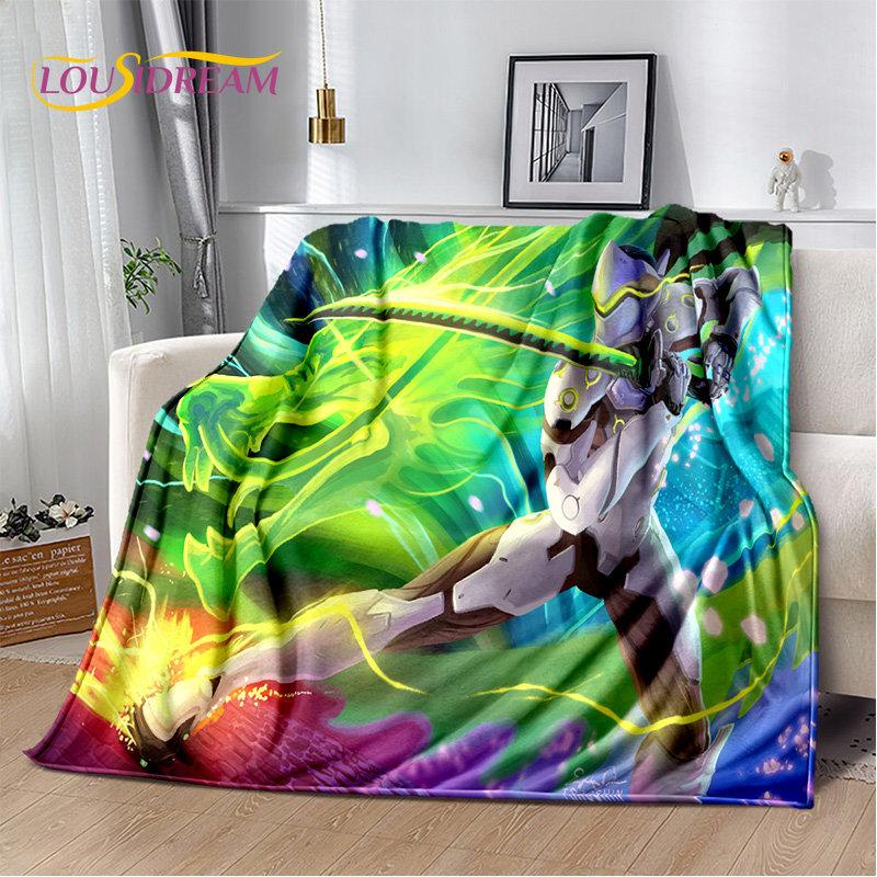 Мягкое плюшевое одеяло Overwatch Gamer DVA Reaper, фланелевое одеяло, плед для гостиной, спальни, кровати, дивана, пикника, ребенка 3D