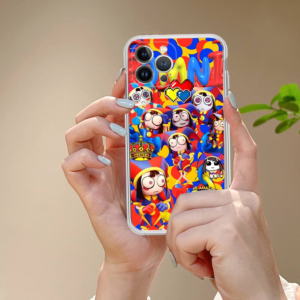 Забавный A-Удивительный D-Цифровой C-Цирк Чехол для Телефона Для IPhone 17 16 15 14 13 12 11 Pro Max Plus Мягкая Крышка Персонализированный DIY