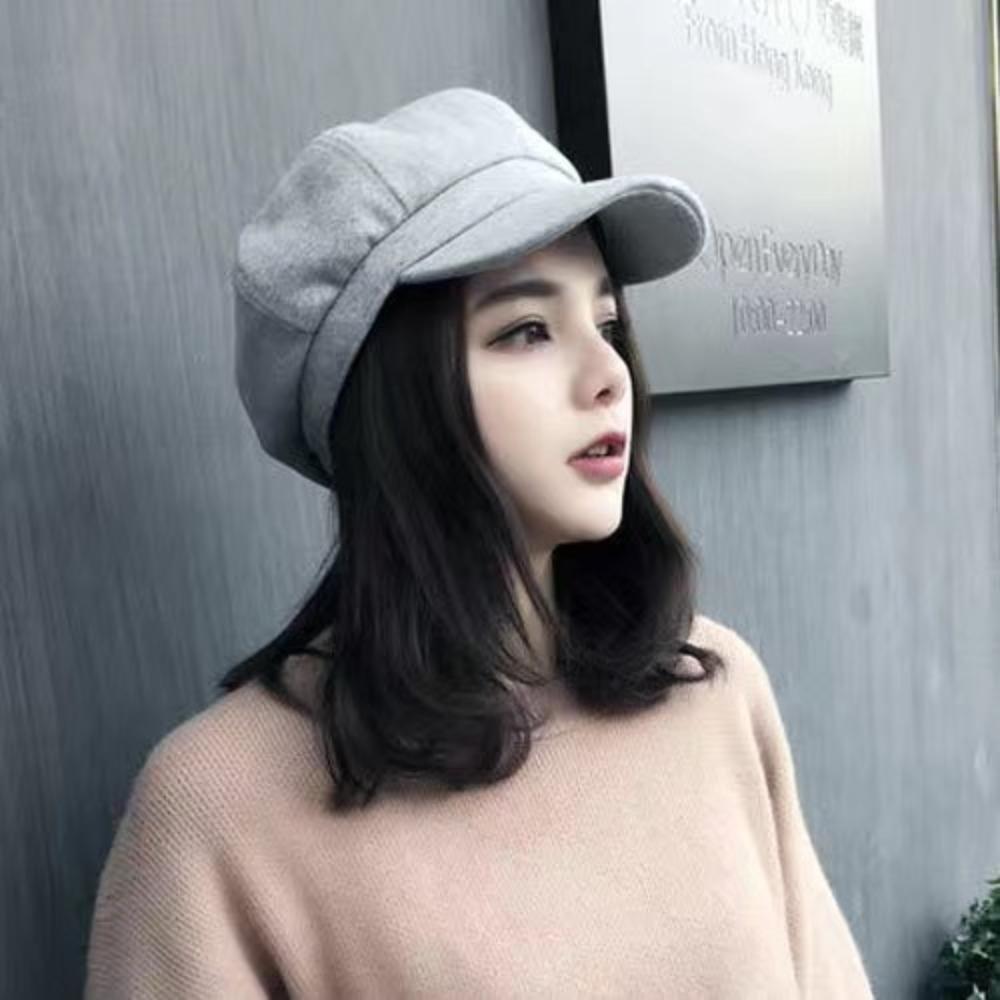 Ear Protection Woolen Octagonal Hat Solid Color Painter Caps Casual British Berets  Winter