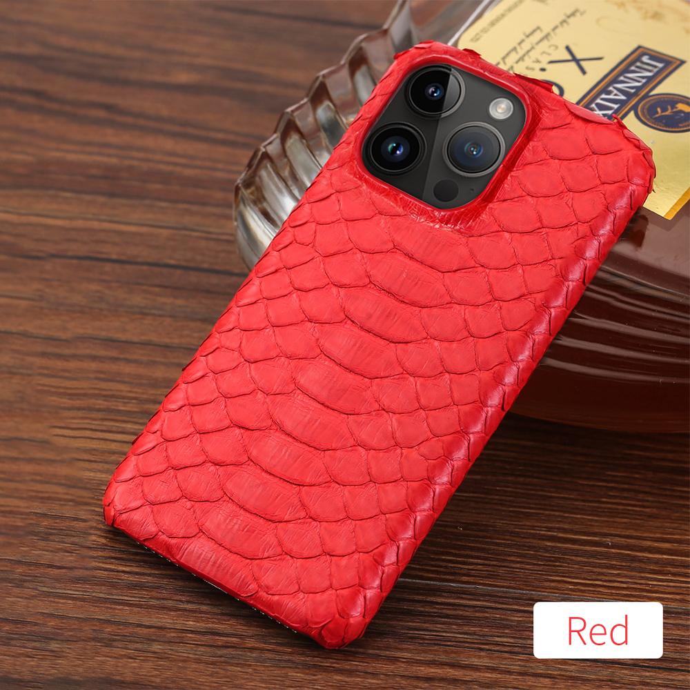 100% Genuine Python Leather Phone Case For iPhone 16 14 15 Pro Max Plus 15Pro 16Pro 16 ProMAX Luxury Shockproof Back Cover