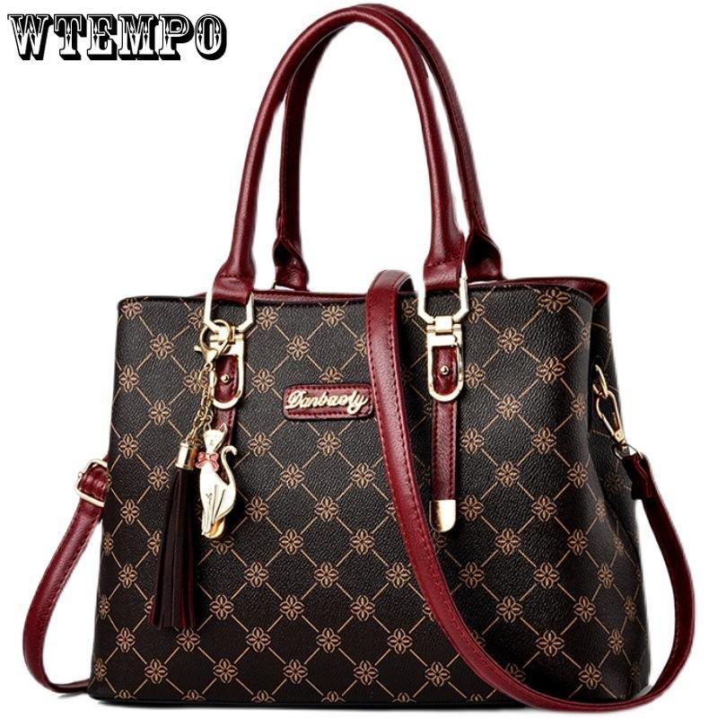 WTEMPO Women Bag 2022 New Fashion Bag Large Capacity Temperament Portable Messenger Shoulder Bag