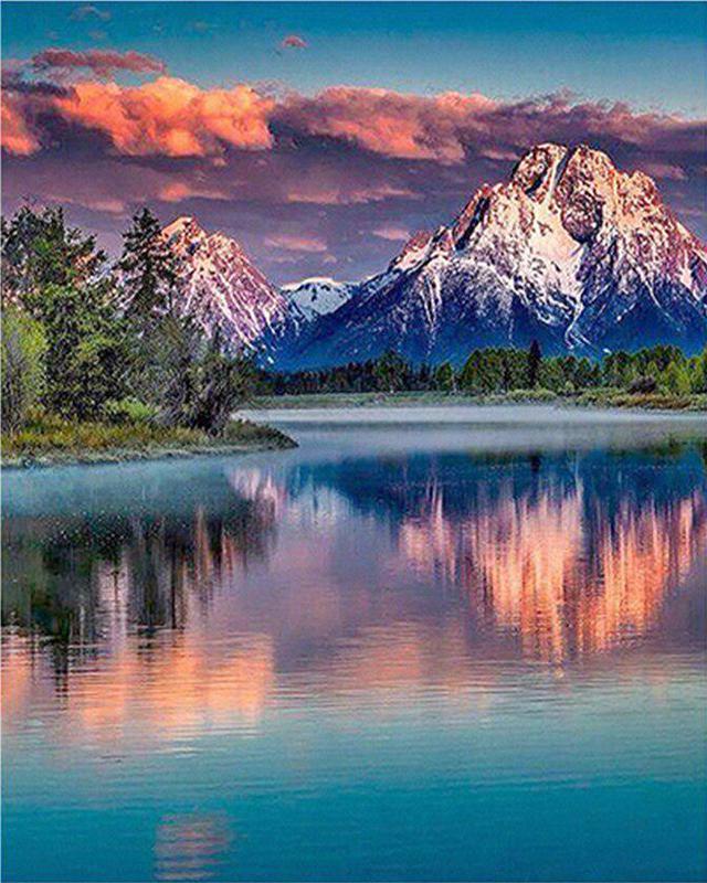 Алмазная картина Проточная вода Деревенский пейзаж Весна 5D Алмазная вышивка Крестиком Собака Животные Фотографии Стразы Мозаика Распродажа Wall Art