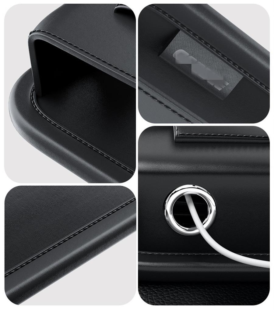 Автомобильный органайзер на боковое сиденье из ПУ кожи, заполнитель щели между сиденьем и консолью, органайзер на переднее сиденье для телефона, ключей, монет, предотвращающий падение предметов между сиденьями, черный